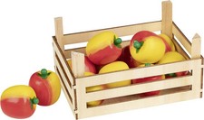 Accessoires cuisine - Pommes dans cagette en bois