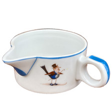 Petite tasse vintage porcelaine de  Limoges  pour presse agrumes - oiseau chien