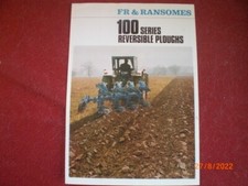 ANCIENNE  BROCHURE   PUBLICITAIRE  CHARRUES   RANSOMES  SERIES  100  EN ANGLAIS