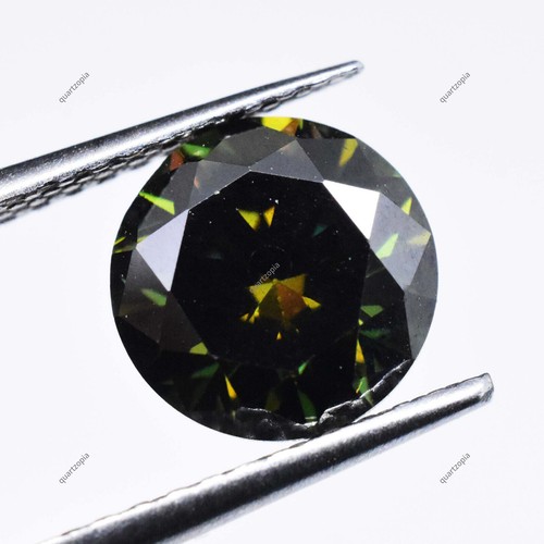 Moissanite naturelle jaune