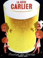 POSTER AFFICHE  BIERE CARLIER