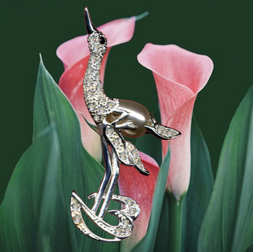 Pendentif grue véritable - i,