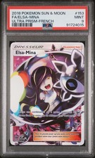 Carte Pokémon Elsa-Mina 153/156 Full Art Dresseur Ultra Prisme Soleil Lune POP 5