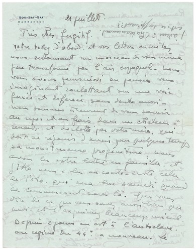 Jacques majorelle lettre - jacques,