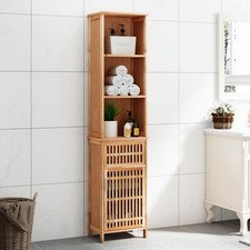 Armoire de Salle de Bain Placard Colonne Rangement Bois Massif de Noyer vidaXL