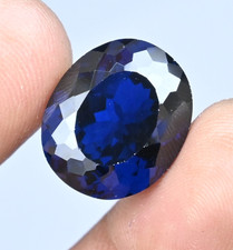 Naturel D'Bloc Tanzanite Bleue 18.65 CT Coupe Ovale Certifié Superbe Gemme