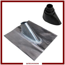 Tuile Malléable en Plomb 370 X 400 mm et Cône Étanchéité Antenne Satellite Toit