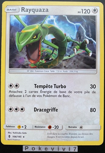 Carte pokemon rayquaza 106 145 - carte,
