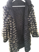 Extravagant manteau réversible en renard bleu