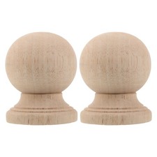  Lot de 2 embouts ronds en bois pour balustrades, poteaux romains, accessoires