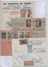 EXCEPTIONNEL -  courriers affranchis 1956/1966 - REPUBLIQUE TUNISIENNE