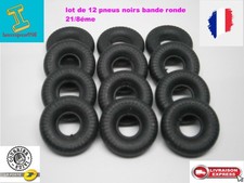 DINKY TOYS LOT DE 12 PNEUS NOIRS  cranté  21/8 BANDE RONDE  NEUF.