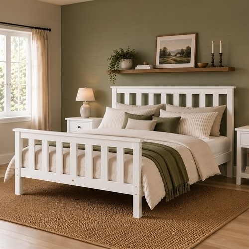 Lit bois double futon - double,