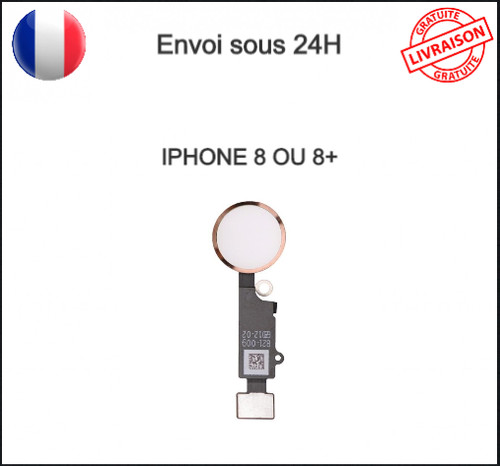 Bouton home rose iphone - rose, 8