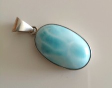 Pendentif en Larimar et Argent