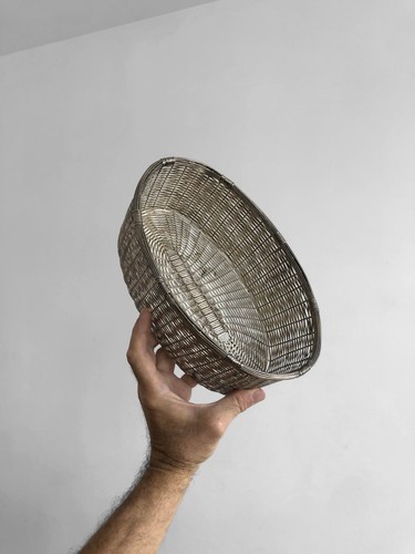 1950 metal bread - metal, silver