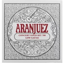 JEU DE CORDES GUITARE CLASSIQUE ARANJUEZ AR700 CONCERT GOLD TENSION FAIBLE