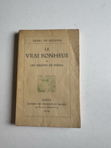 Henri régnier le vrai - -,