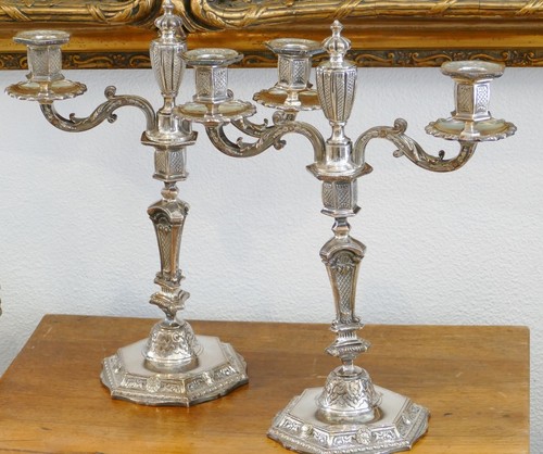 Paire chandeliers regence - chandeliers,