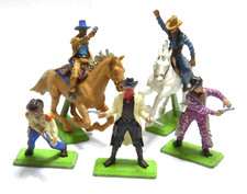 BRITAINS LTD 1971 DEETAIL LOT 3 COWBOY 2 CAVALIERS 1/32 FIGURINE JOUET PLASTIQUE