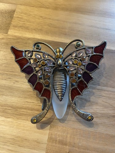 Ancien flacon bijou papillon - flacon,