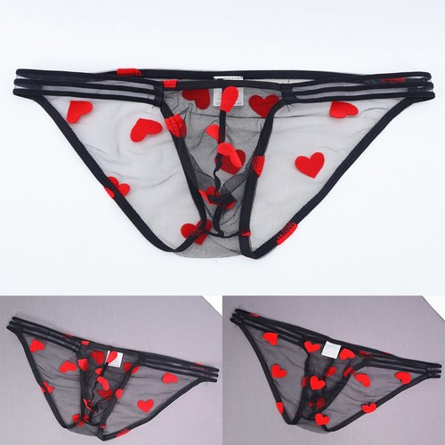 Slip homme maille transparente