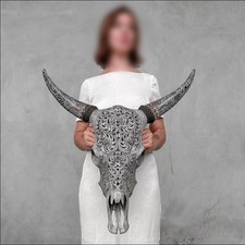Crâne de vache artisanal