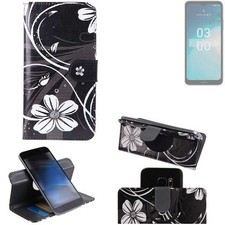 Pour Nokia C300 Housse Étui Flip Cover Coque Portefeuille fleur Wallet Bag Case