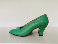 Escarpins en cuir vert CELINE Paris Vintage 1980s - Pointure 38