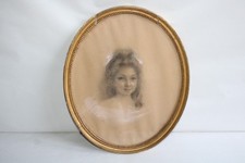 Ancien pastel portrait d'une