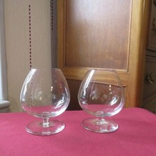 2 verres à cognac  en cristal