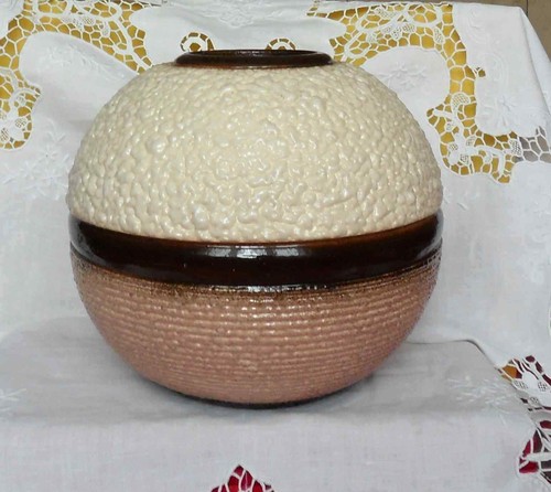Vase boule céramique émail - vase,