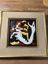 Carreau en céramique émaillée par Jean lurçat années 60 