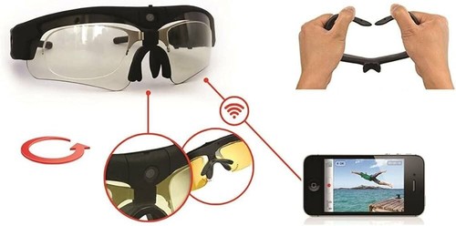 Lunettes soleil caméra - lunettes,