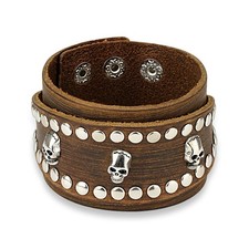 Bracelet homme en cuir marron