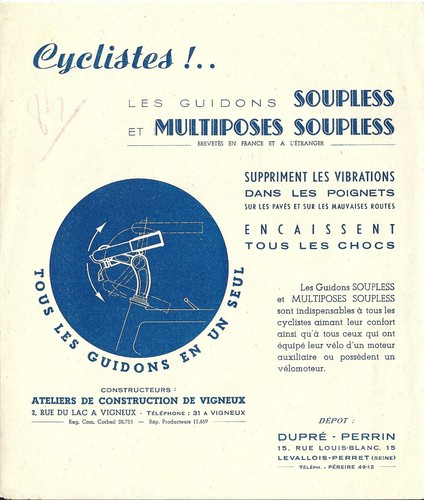 Publicité cyclisme bicyclette