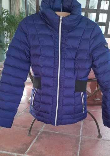 Guess veste doudoune bleu uni - guess,