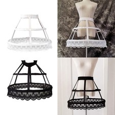 Femmes 2 cerceaux sacoche jupon jupe volants large ceinture pour mariage