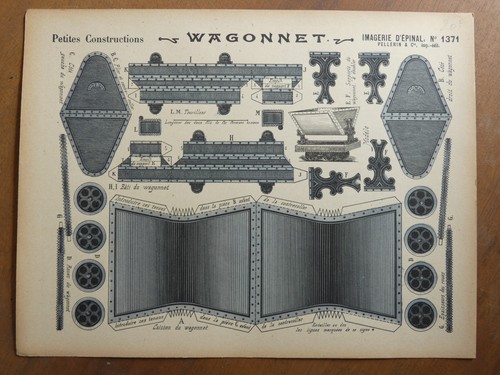 Maquette papier wagonnet - papier,