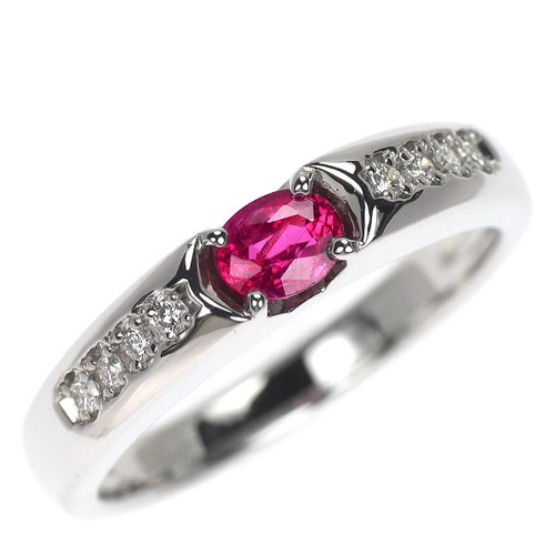 Bague diamant rubis sang - , de