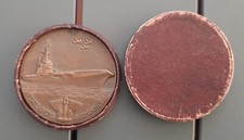 Médaille Porte Avions ARROMANCHES Indochine Aéronavale Marine ORIGINAL bronze
