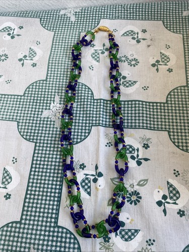 Ancien collier sautoir maille - collier,