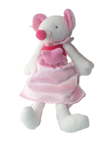 Peluche doudou souris rose - doudou,
