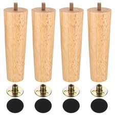 4 Pcs Pied de Meuble Bois