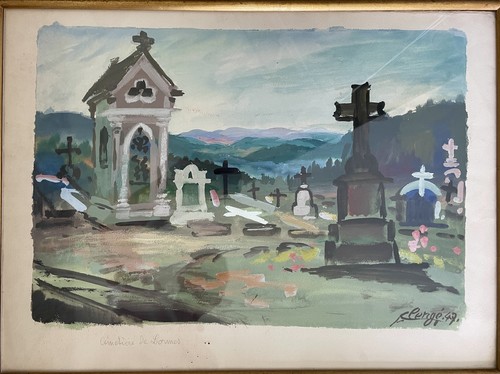 Aquarelle originale auguste - aquarelle,