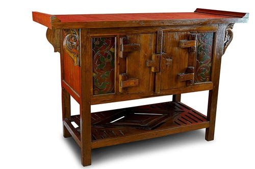 Commode antique teck vieux - antique,