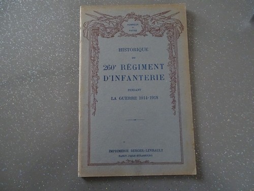 Historique 260e régiment - 260e,
