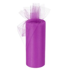 Tulle Rouleaux Tissu Bobines 6" 25 Yards Violet Rouge pour Emballage Mariage