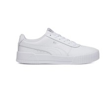 Puma Carina L Baskets Basses Blanches Avec Logo Argent - Taille 38,5