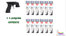 Carton 12 bombe appret aerosol garnissant, couvrant, gris clair, 500ml+1 poignée